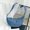 Casual Minimalist Crescent Zipper Shoulder Bag, All-Match Versatile Handbag For Daily Use, Sports Bag