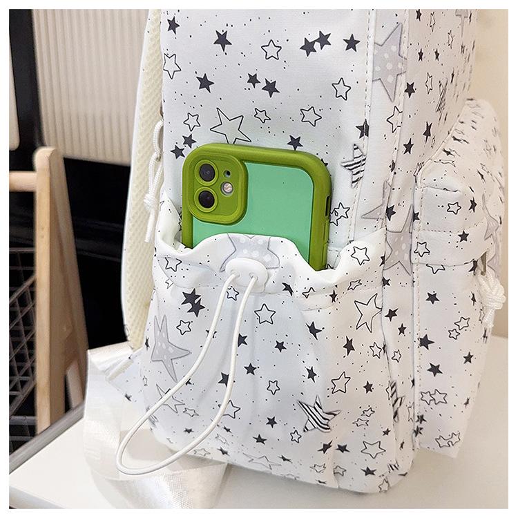 Hochwertiger, leichter, bonbonfarbener Outdoor-Rucksack - Großes Fassungsvermögen, niedliches Stern-Design