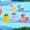 10Pcs Luminous Mini Ducks Tiny Ducklings Figures Glow In Dark Small Ducks For Moss Microlandscape Miniatures Garden Decor