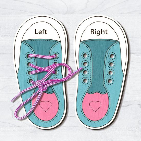 לוח תרגול קשירת שרוכים נעליים מעץ שטוח נעלי סניקרס צעצוע חינוכי לגיל הרך לקשירת שרוכים לילדים התפתחות מוקדמת השחלת שרוכים בנעליים