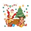 Santa Claus Reindeer Christmas Toilet & Wall Sticker - Creative Holiday Decoration