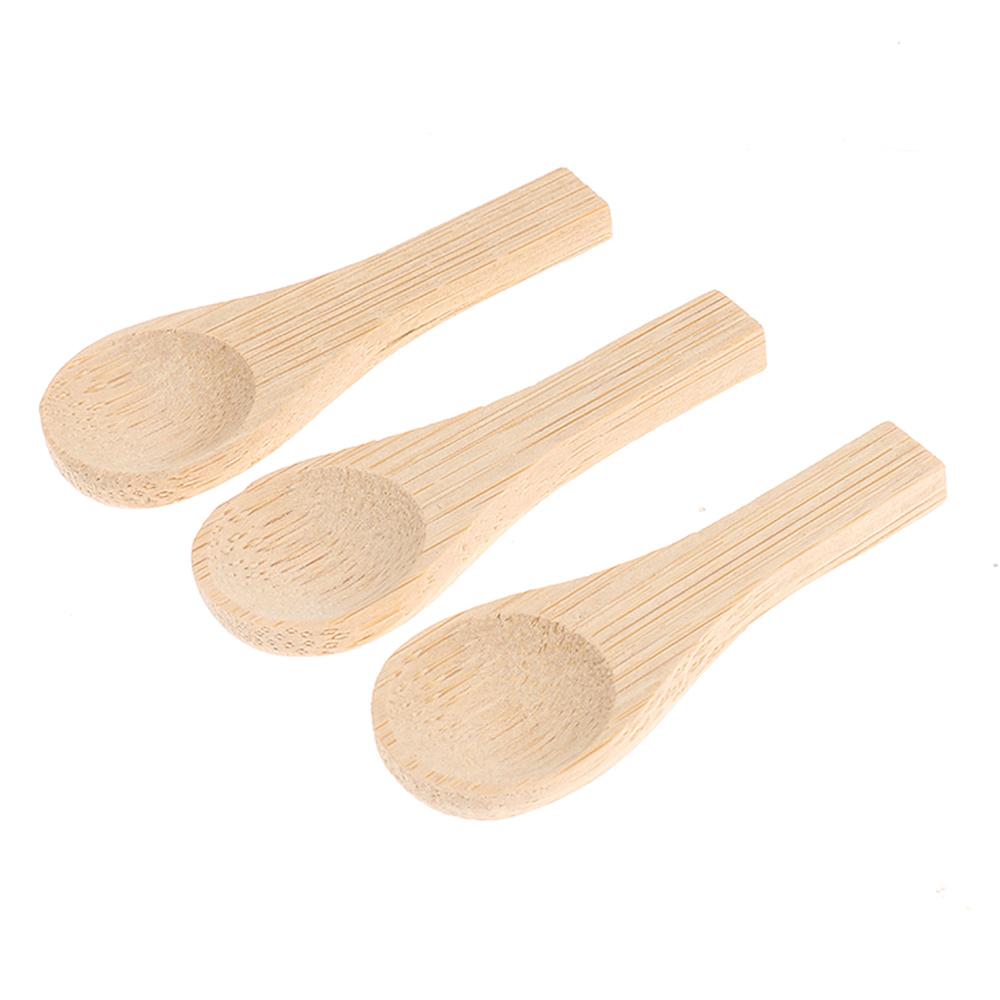 Wooden Tiny Wooden Spoons 2.16 In Handmade Bamboo Tiny Spoons Salt Spoons  For Ice Cream