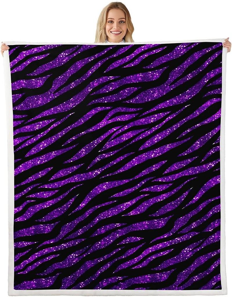 GUOYU Blanket Cute Gnomes Throw Blanket Purple Vine Flower Butterfly Blanket for Couch Sofa Lavender Bouquet Bed Blanket for Kids Boys Girls