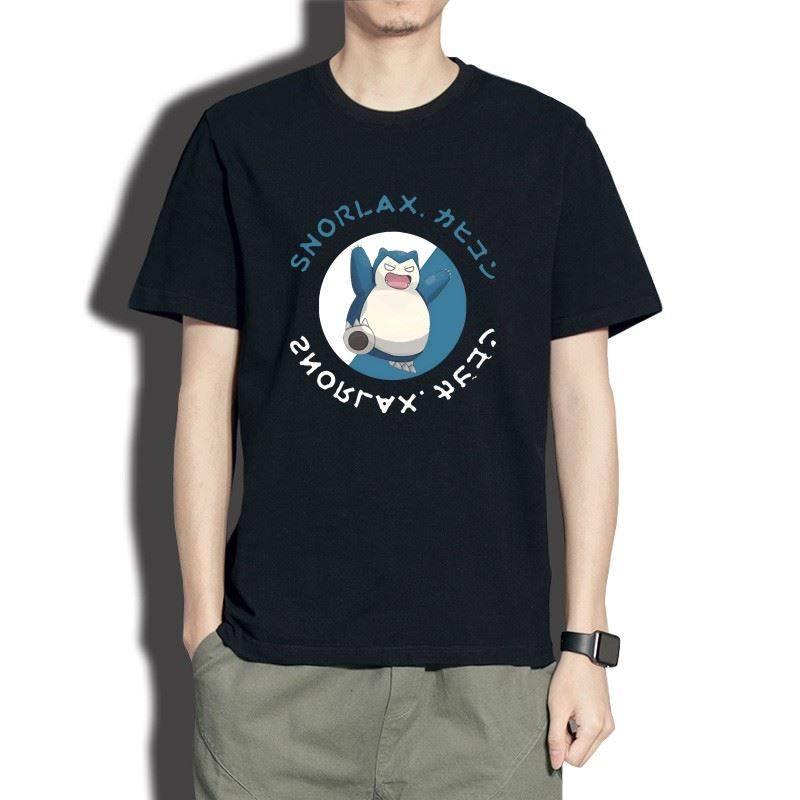 Kabii Beast Sleepy Spirit Pokémon Pocket Monster Joint Design ShortSleeved TShirt Clothing Summer Mens Loose Fit