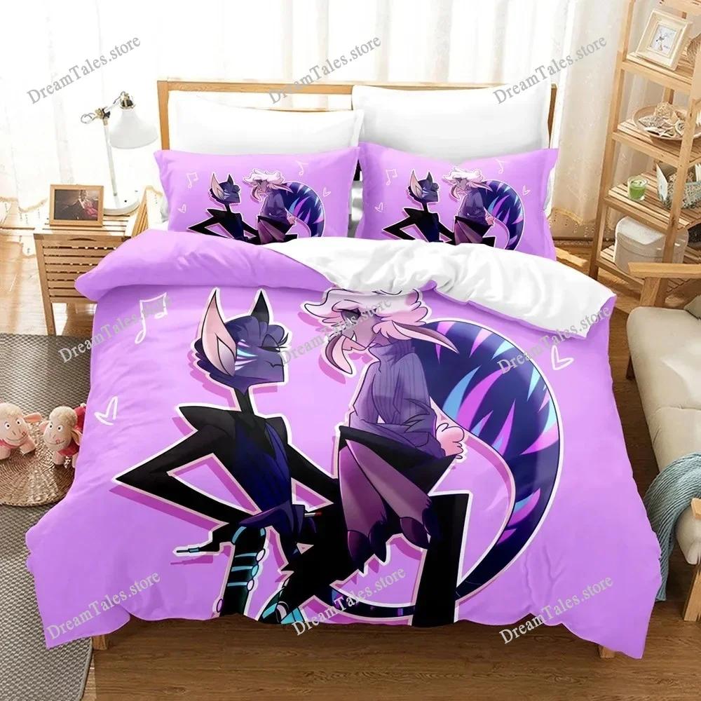 Fashion Cartoon Hazbinel Bedding Set Duvet Cover Set with Pillowcase Twin Full Queen King Bedclothes Bed Linen Home Textiles