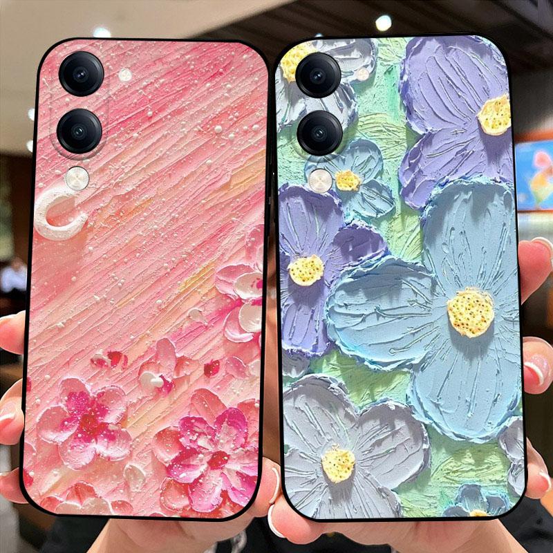 Hülle Für Vivo Y04 Y 04 4G Modefarbe Bemalte Handyhülle Weiche Silikon TPU Hüllen Schalen Für VIVO Y29s 5G Bumper Fundas Hüllen