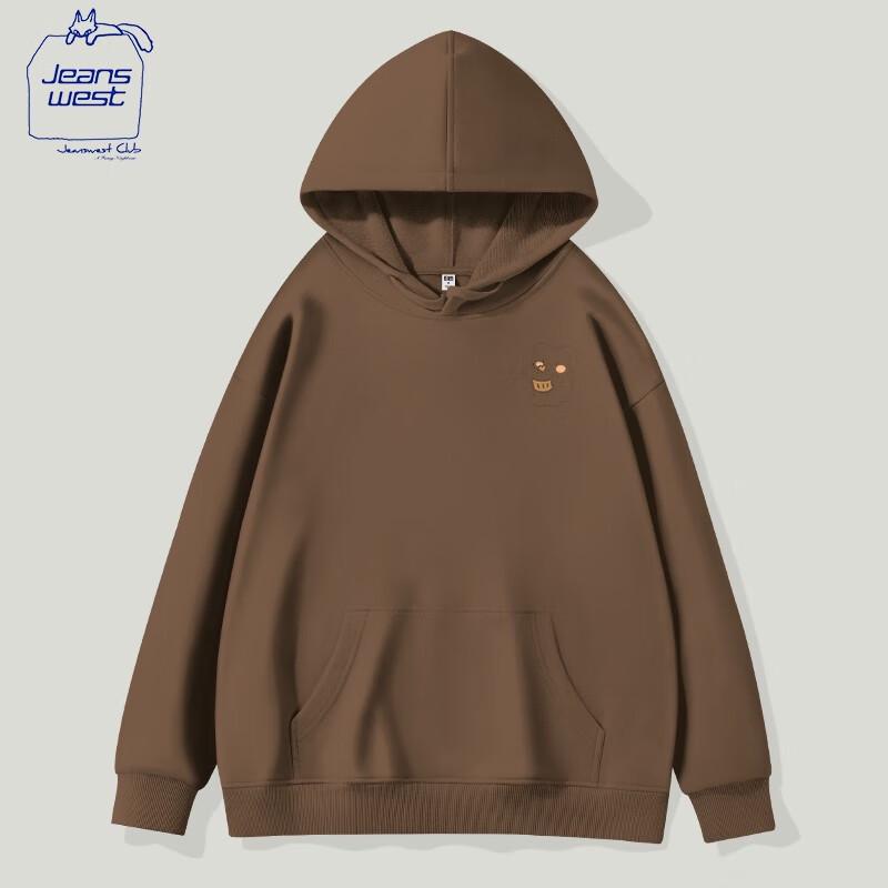 JEANSWEST CLUB Women's Thickened Casual Loose Hoodie