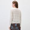 Women's Mulberry Silk Blend Striped Knit Cardigan