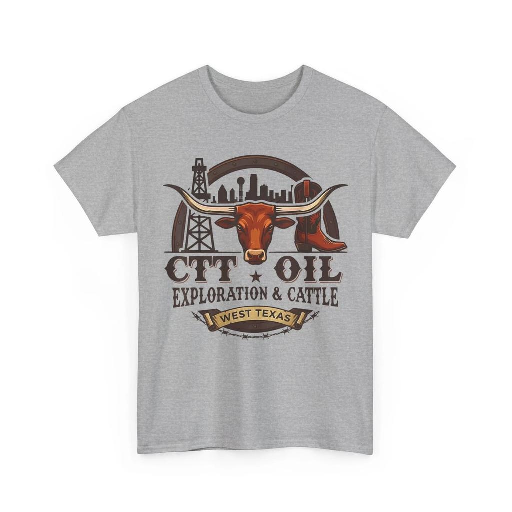 Vintage CTT Oil Exploration and Cattle for Men Women T-Shirt