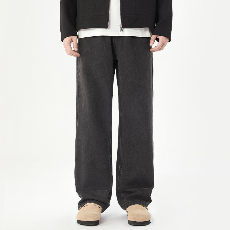 

Новые осенние фиолетовые джинсы для мужчин и женщин, свободные прямые брюки в стиле хай-стрит с широкими штанинами, повседневные XXXL