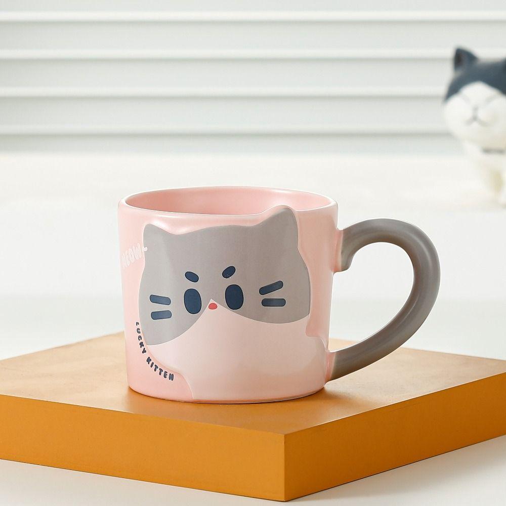 Creative Style Cat Coffee Cup Cute Design Ceramic Mug Household Goods Coffee Mug  Kitchen Supplies