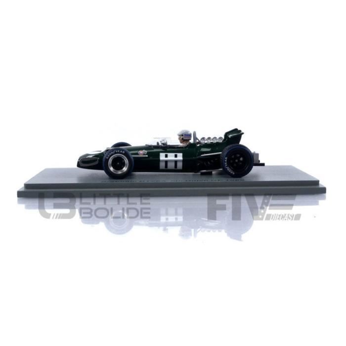 Voiture Miniature de Collection - SPARK 1/43 - BRABHAM BT26A - Dutch GP 1969 - Green / Yellow