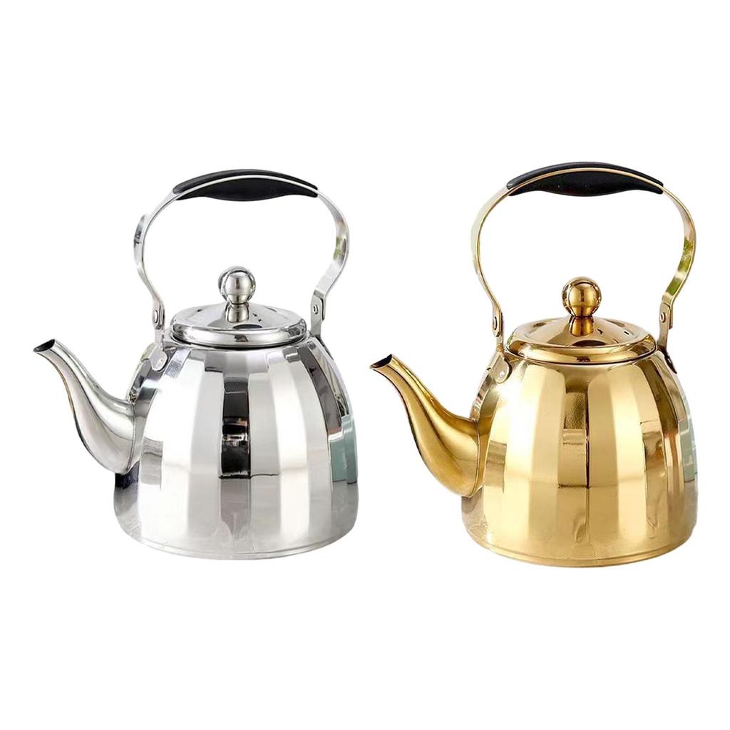 Stainless Steel Tea Kettle with Strainer Durable Teapot Cookware for Daily Use and Rapid Boiling