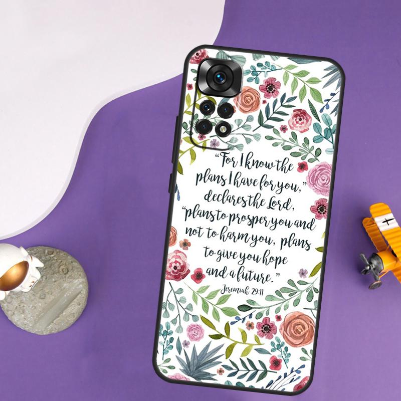 Bible Verse Case For Xiaomi Redmi Note 13 Pro 14 12 9 10 11 Pro 10S 11S 12S Redmi 14C 13C 10C 12C Cover