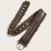 Western Style Punk Style Belt Wide Y2K Waistband Personality Plush Belt  Spicy Girl