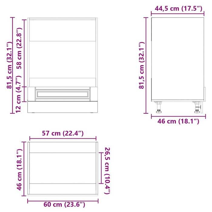 VidaXL Armoire à four Porto blanc brillant bois d'ingénierie 853999