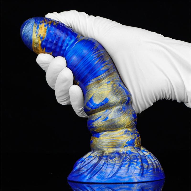 King Kong Bell Liquid Silicone Mixed Color Anal Plug Sex Toys for Women with Oversized Backyard Expansion Anal Masturbation Device