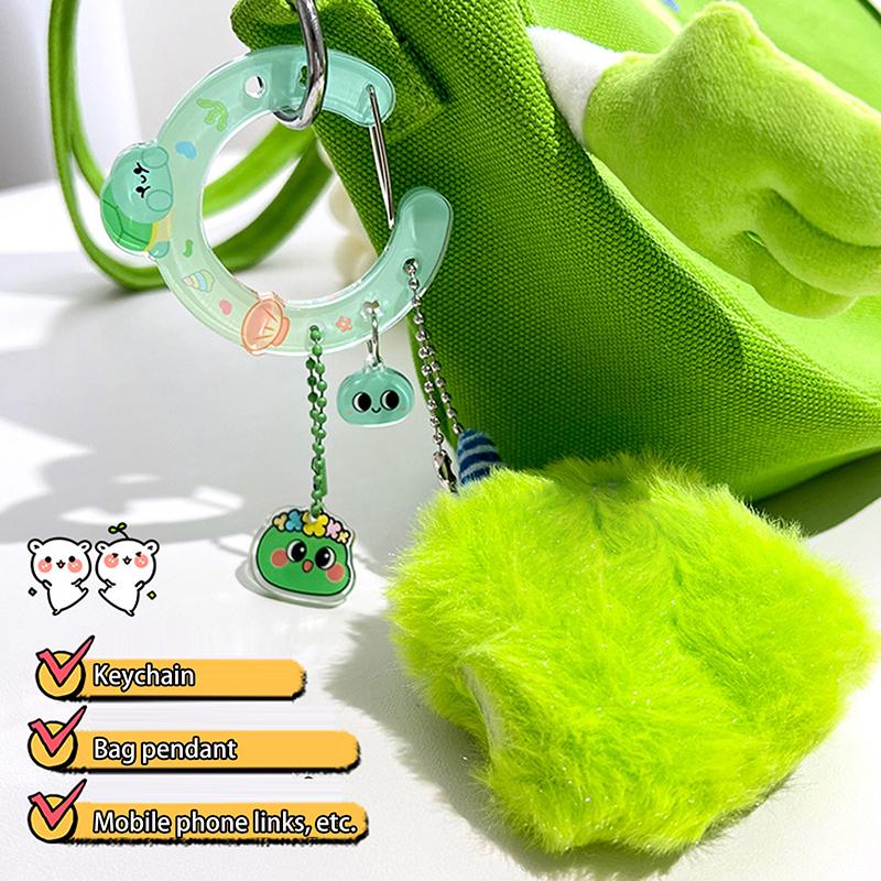 Acrylic Hollow Animal Shape Trinkets Keychain Bag Charm Accessory Carabiner Backpack Pendant Handbook Decoration Gifts