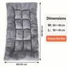Reversible Gray Polyester Pet Sleeping Mat for Dogs and Cats, M/L Sizes
