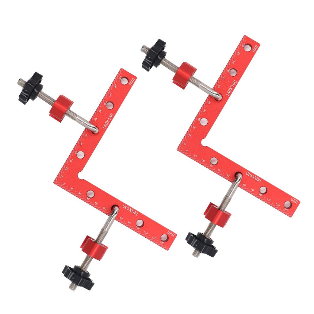 2 Sätze rechtwinklige Schrankklemme 90 Grad Positionierwinkel Holzbearbeitung L-förmige Vorrichtung für