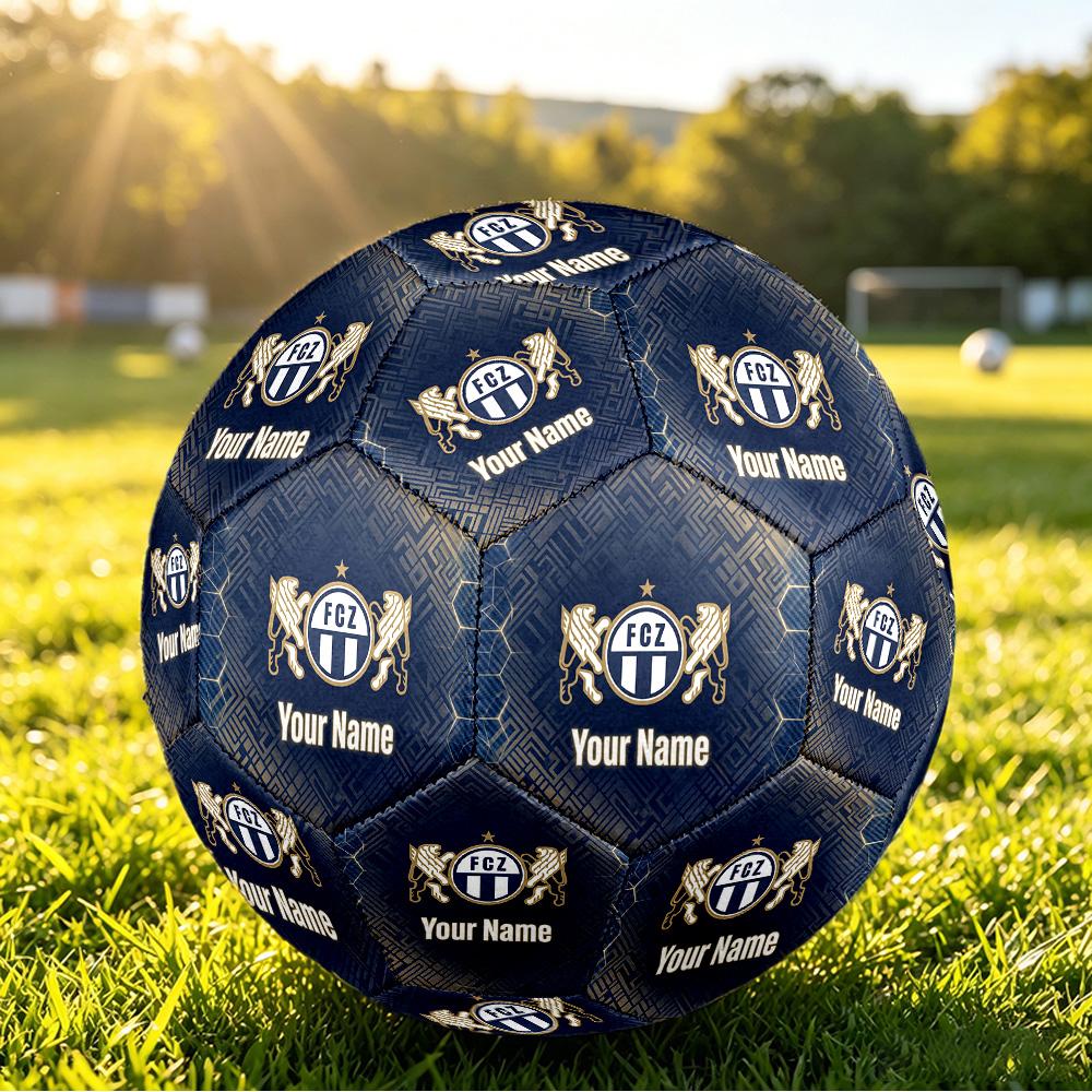 Personalized Size 5 Football FC Zürich Pattern Outdoor Game Sports Ball Gift