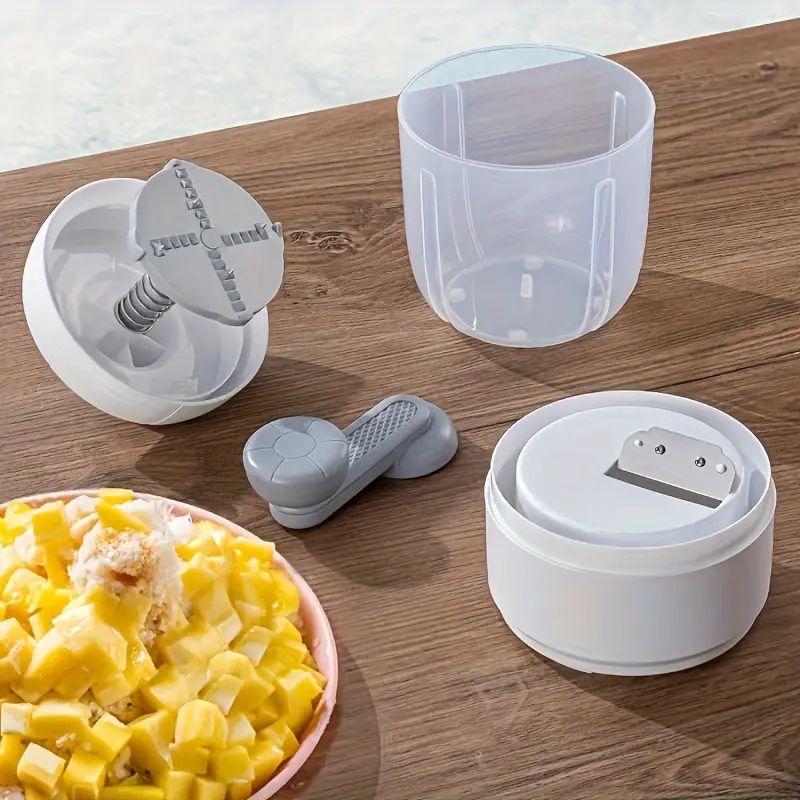 Manual Home Small Shaved Ice Machine Fruit Smoothie Maker Hand-Shake Ice Crusher Smoothie Ice Cream Maker For Home Kitchen