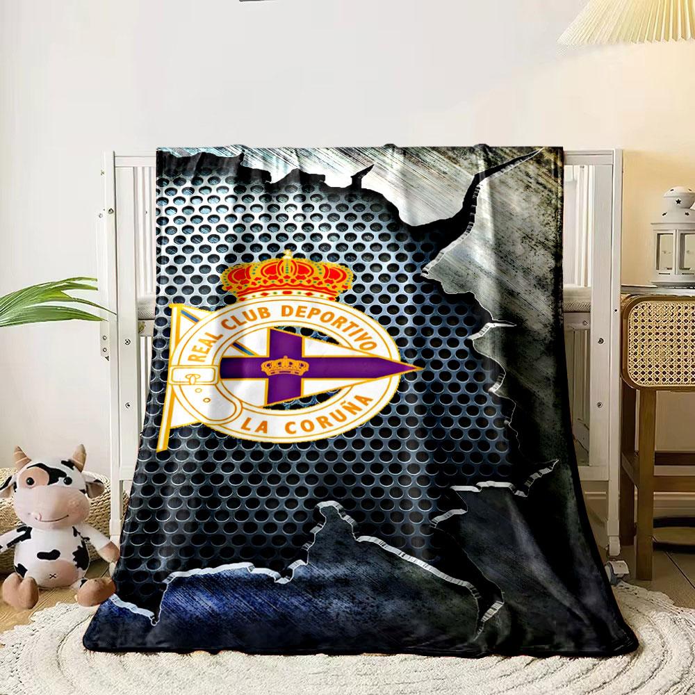 Deportivo La Coruña Emblem Design print blanket soft and cozy perfect for the living room bed sofa or a nap,gift