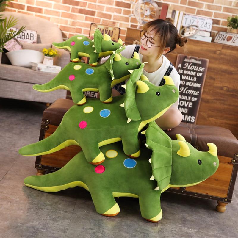 40-100cm Creative Big Plush Soft Triceratops Stegosaurus Plush Toy Dinosaur Doll Stuffed Toy Kids Dinosaurs Toy Birthday Gifts