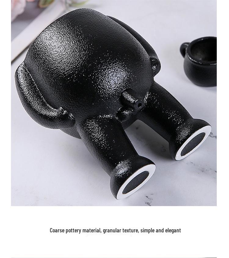 Creative Human Body Vase Ceramic Succulent Pot for Living Room Decor – Small Green Plant Ornament