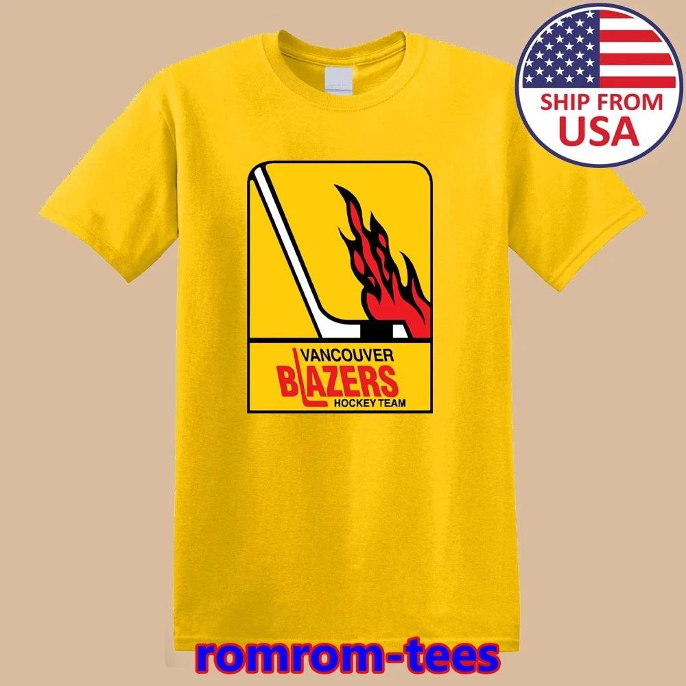 VANCOUVER BLAZERS DEFUNCT NHL HOCKEY Men s Yellow Size S-5XL XL