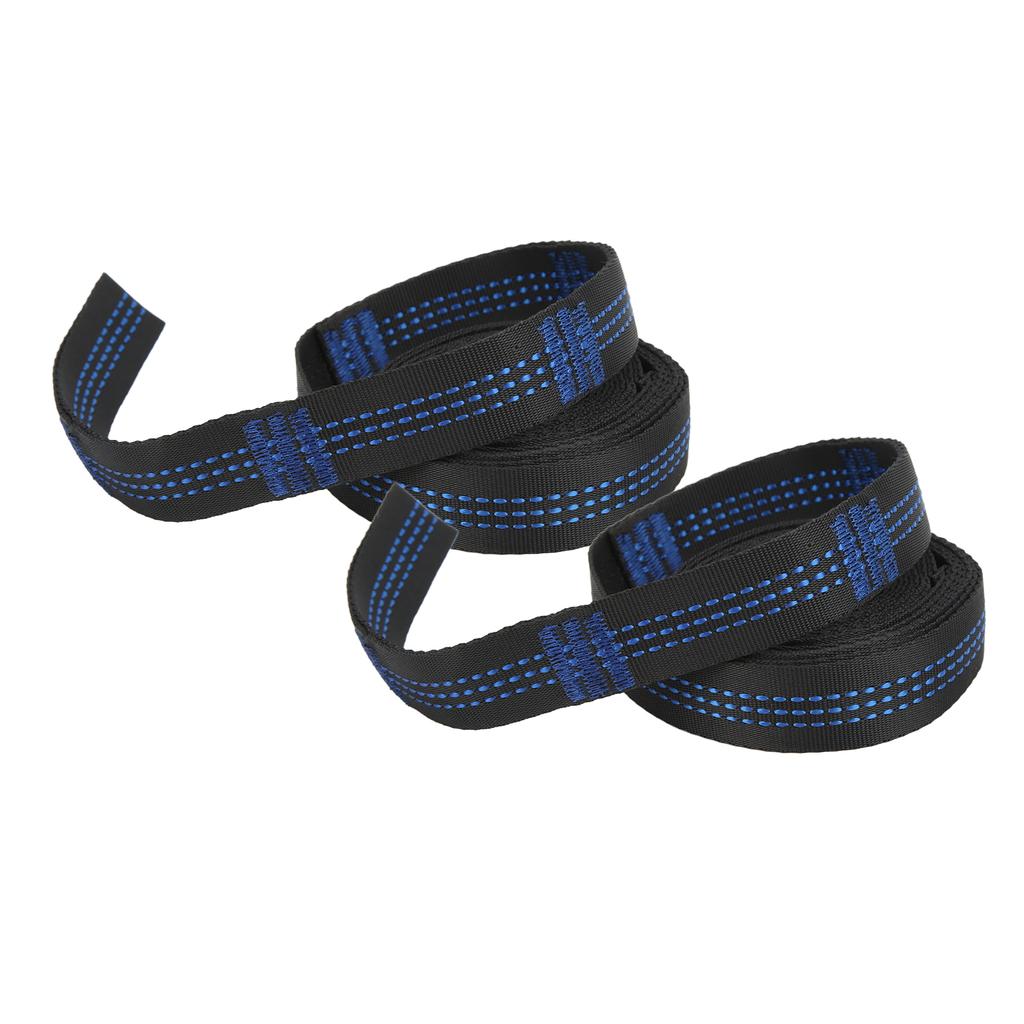 2 Packs Hammock Straps Camping Hanging Ropes Strong Bearing Capacity with 2 Steel Hook Carabiners
