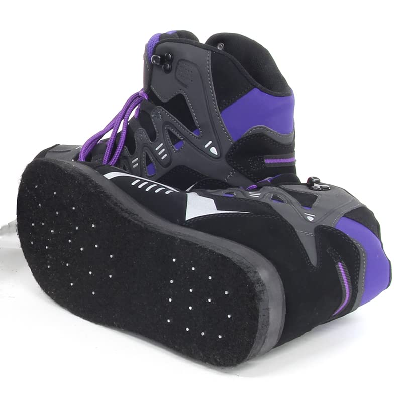 PROX Commodore Felt Spike Shoes, Size LL, PX5915LL, Purple and Black