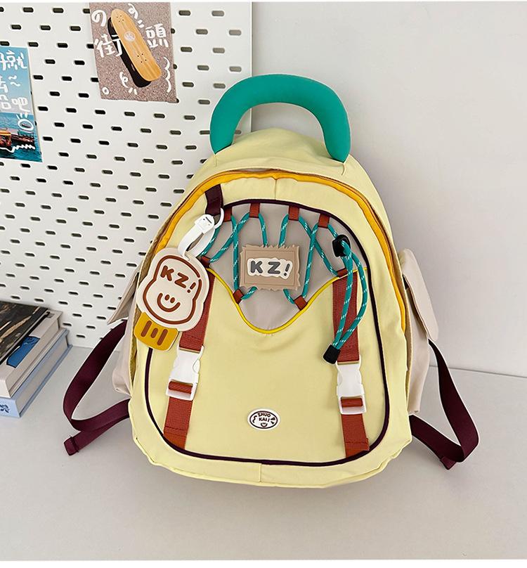 

School bag new backpack dopamine casual versatile lightweight backpack high value ins female cute student жовтий