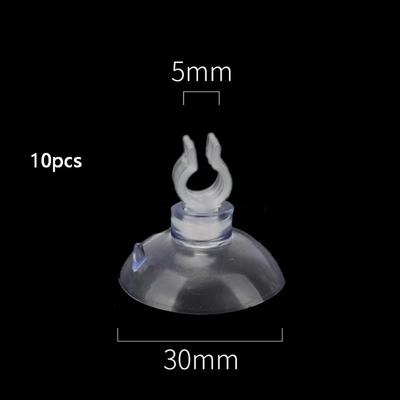 10pcs PVC Aquarium Sucker with Hook Multi-specification Fish Tank Suction Cup Strong Adsorption Clear Air Hose Clamp Hose