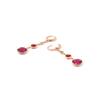 Orecchini - LUXENTER - AFRICA Fantasia - lega metallica - oro rosa 18 carati - zircone multicolore