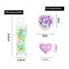 Heart 3D Nail Art Charm, Resin Light-Changing Nail Decals for Acrylic Nail Art Accessories, Heart Love Nail Charm Design