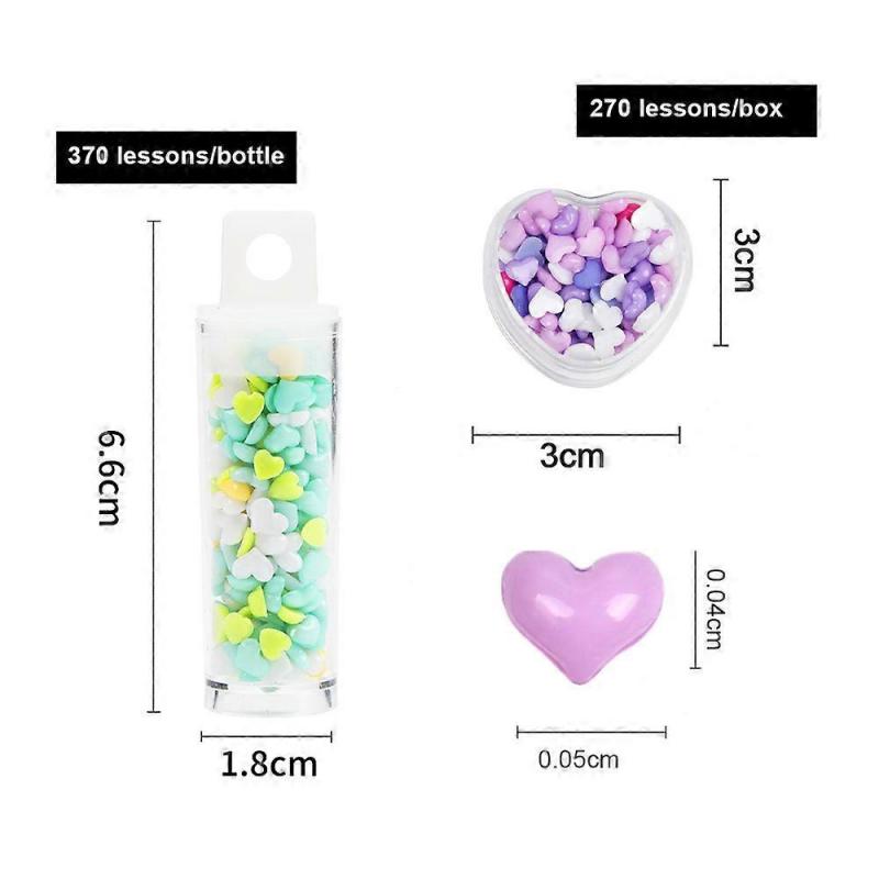 Heart 3D Nail Art Charm, Resin Light-Changing Nail Decals for Acrylic Nail Art Accessories, Heart Love Nail Charm Design