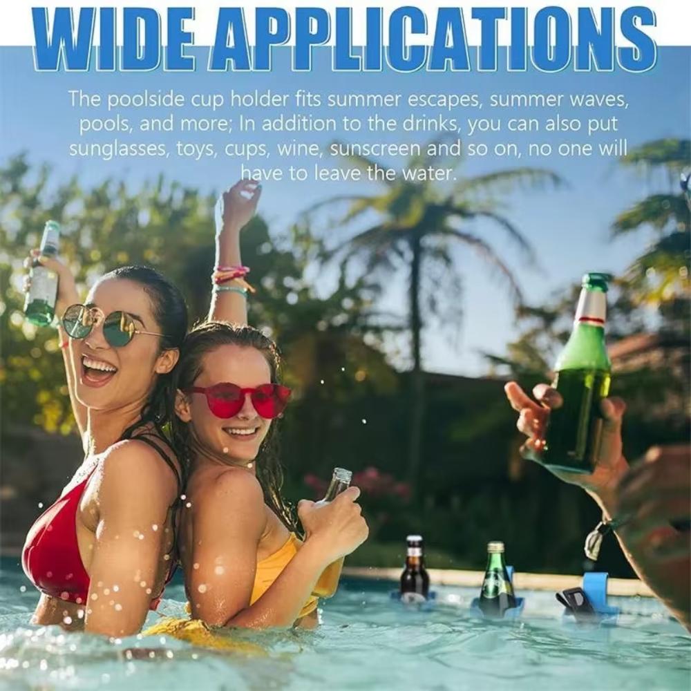 Swimming Pool Cup Holder Poolside Cup Holder Durable Sturdy Plastic Material, Drinks, Water Holder Accessories Pool Hangers