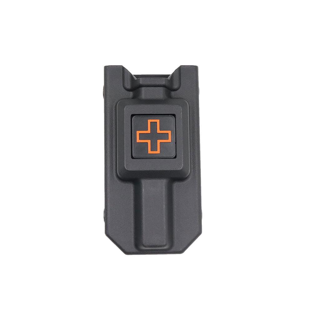 CAT Tourniquet Storage Box Set with Molle for Outdoor Tactical EMT Emergency Survival Medical Kit and Cross Patch.
