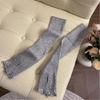 Hollowout Knit Gloves Fashion Women Accessory Fingerless Gloves Y2K Arm Decors