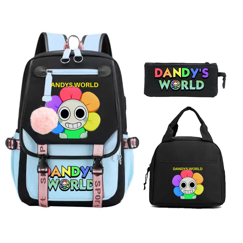 Dandy's World Print Fashion Backpack Set Cross-border Trend Campus Male and Female Versatile Student Bag