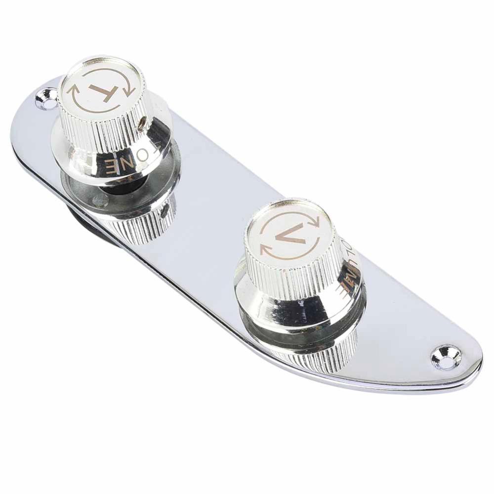2PCS Silver Prewired Guitar Control Plate Metal Guitar Parts Guitar Accessories  Electric Guitar
