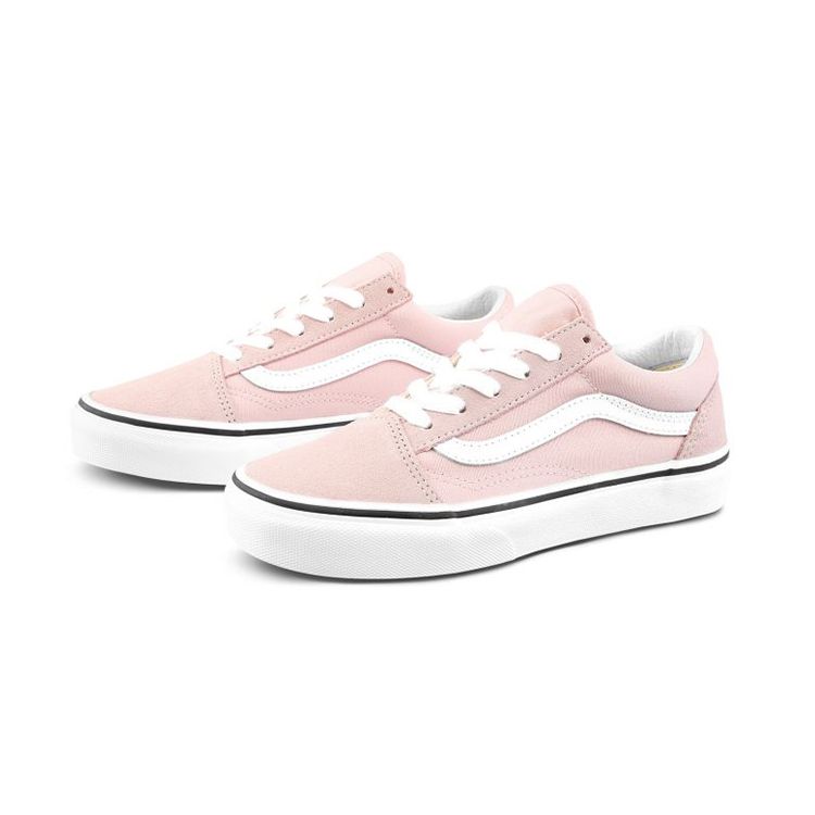 Vans Old Skool Low Top Skate Shoes Kids Sneakers Pink White VN0A4BUUTC3
