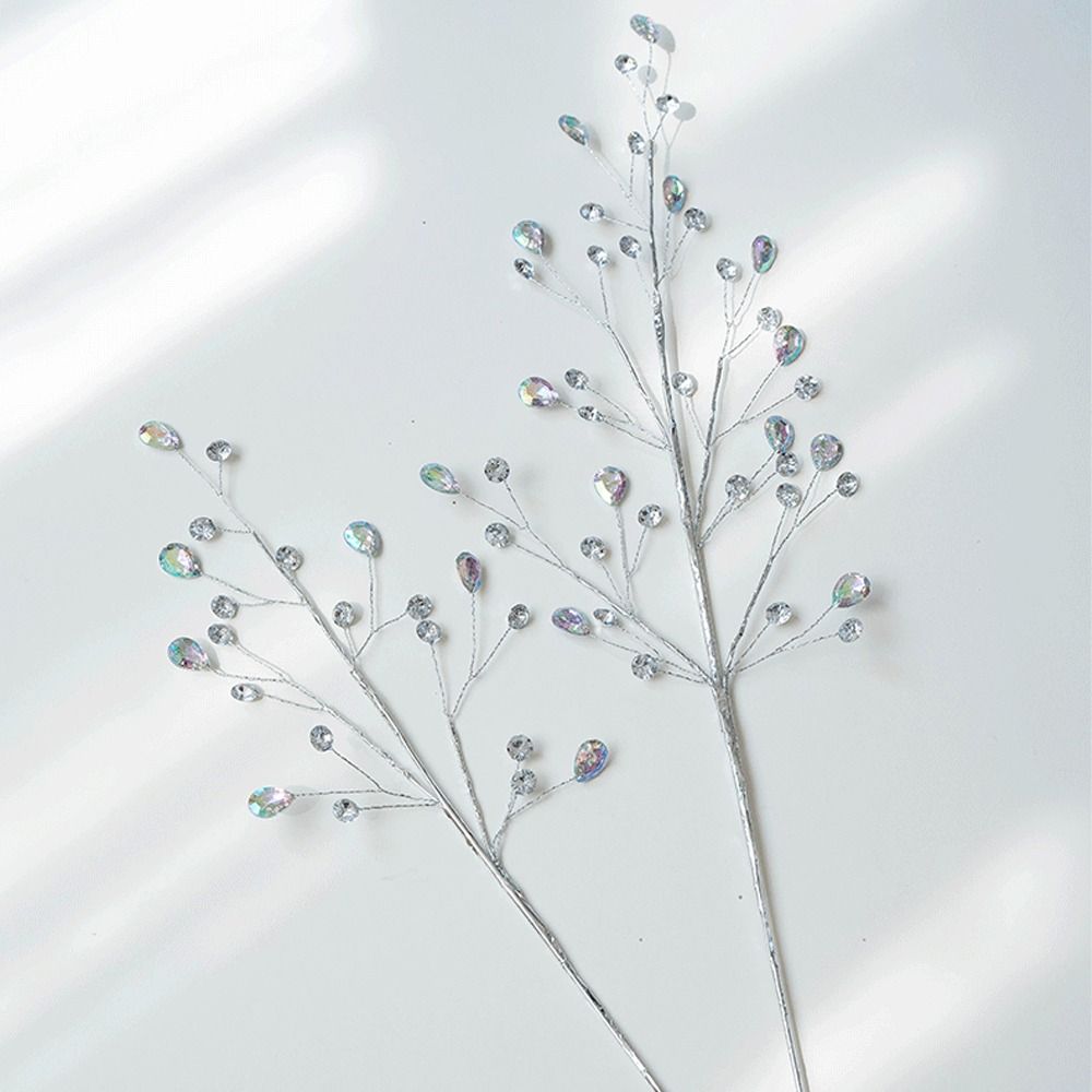 Transparent Simulated Christmas Crystal Stem Acrylic Christmas Tree Decorations  New Year Decor