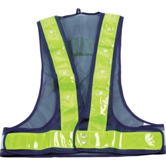 

TRUSCO LED Safety Navy with Yellow Reflective Material and Red Vest, LED, TFAB-01
