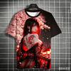 Harajuku Anime& Manga Girl 3D Print T‑Shirt, Unisex Summer Casual Tee, Crew Neck Short Sleeve, Kids Fashion Graphic T‑Shirt