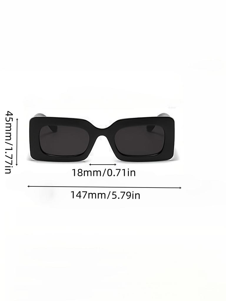 Y2K Bold Rectangle Sunglasses Multi Color Choices UV Protection Fashion Daily Wear Eyewear KJ102