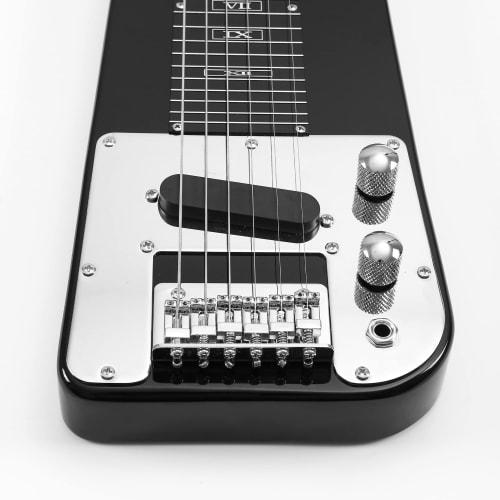 Batking Lap Steel Guitar, 6-String, Slotted Headstock, Electric Slide Guitar, Black
