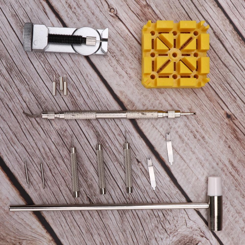 14 stk. verktøysett for klokkereparasjon Klokkehammer Sett med verktøy for fjerning av klokkereim