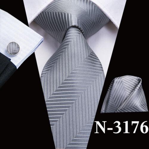280 Styles Silk Mens Tie Pocket Square Hankerchief Cufflinks Wedding Set Prom